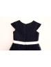 Black Dots Tulle Ivory Stripes Knee Length Flower Girl Dress